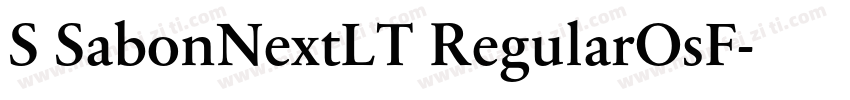 S SabonNextLT RegularOsF字体转换
